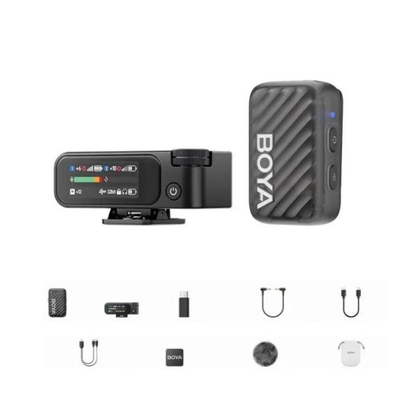 Micrófono de solapa inalámbrico BOYA MIC2 para móviles, cámaras, retransmisiones en directo, reducción de ruido y grabación de cine y televisión., 03 1 To 1 No Case, 02 1 To 2 With Case No Lapel Mic, 01 1 To 2 With Case+Lapel Mic